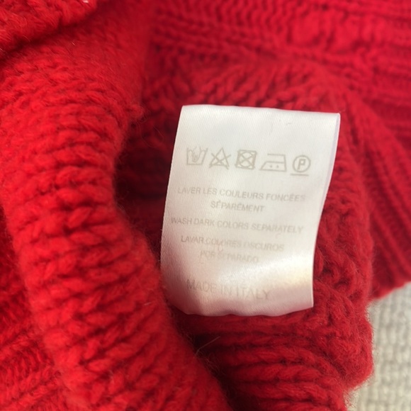 Sandro red wool sweater, size small. Made in Italy. - Picture 9 of 11